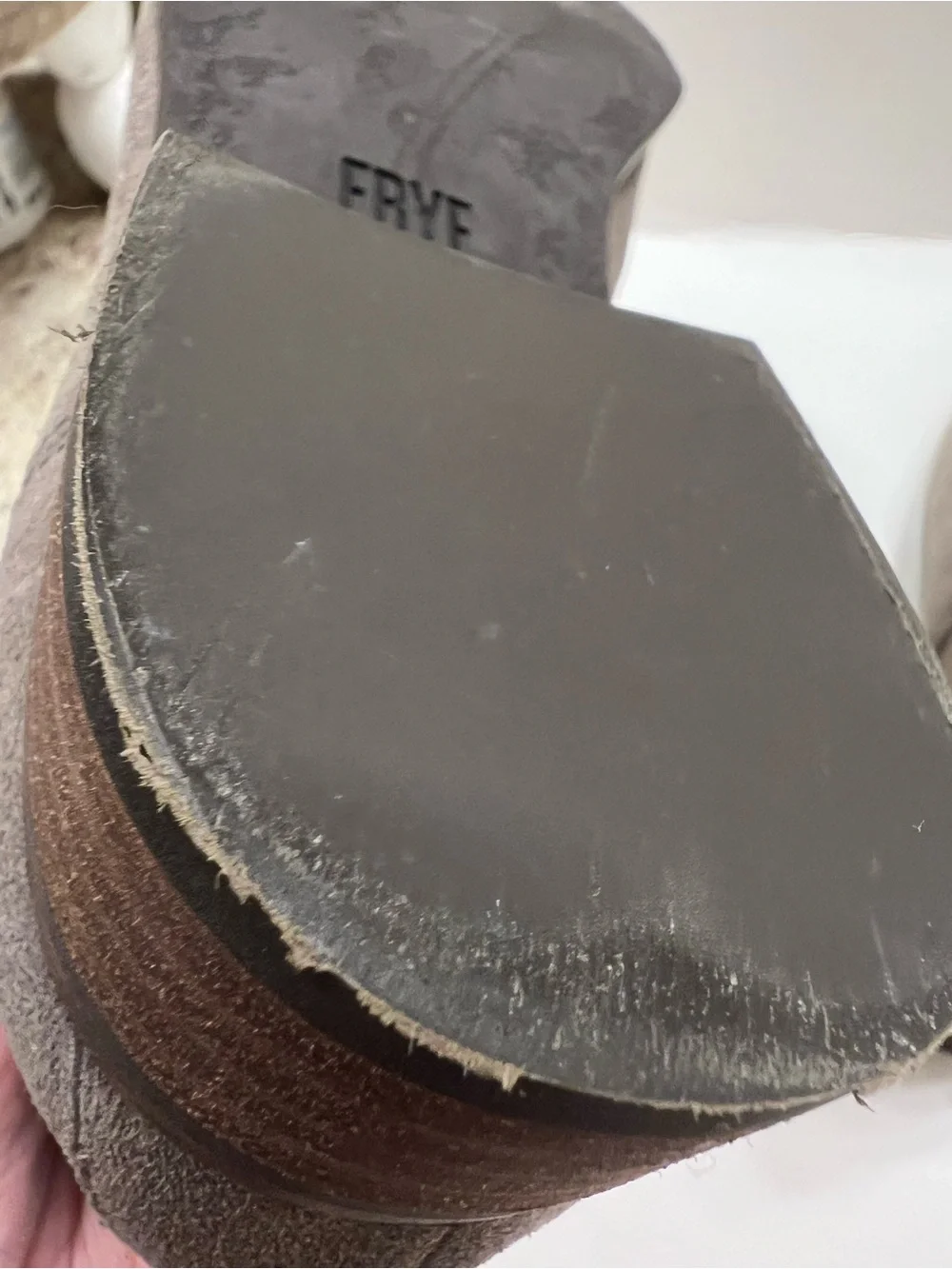 Frye Women’s Suede Chelsea Boots - Taupe Size 7.5